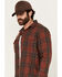 Image #2 - Brothers and Sons Men's Bronson Plaid Print Long Sleeve Button-Down Flannel Shirt, Wine, hi-res