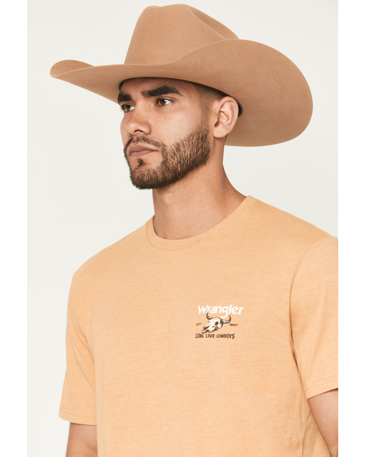 Image #3 - Wrangler Men's Long Live Cowboys Short Sleeve Graphic T-Shirt, Gold, hi-res