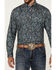 Image #3 - Rough Stock by Panhandle Men's Paisley Print Long Sleeve Button-Down Western Shirt, Navy, hi-res