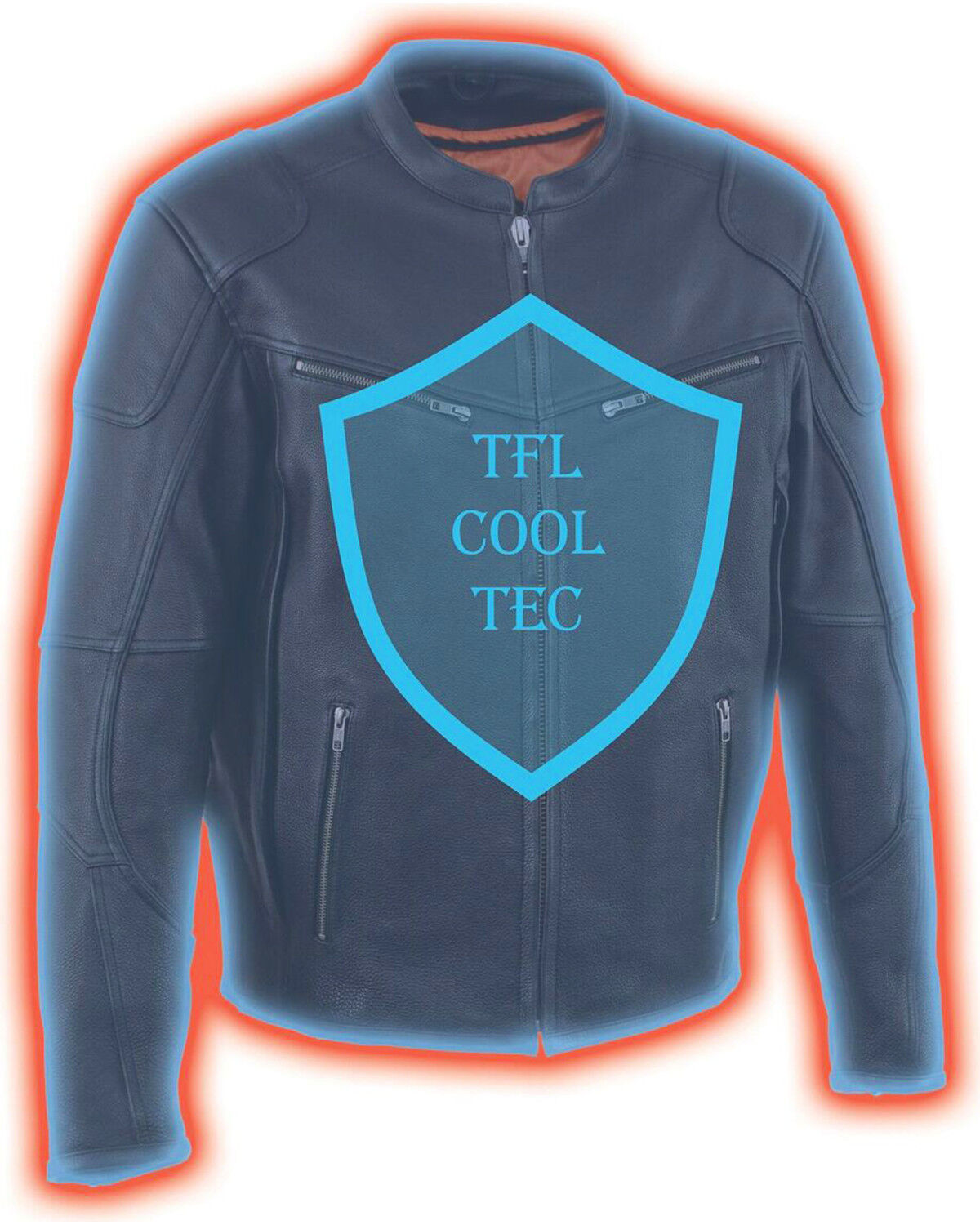 Image #4 - Milwaukee Leather Men's Cool Tec Leather Scooter Jacket - Big 5X, Black, hi-res