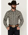 Image #1 - Cody James Men's Rey Plaid Print Long Sleeve Snap Western Shirt, Cream, hi-res