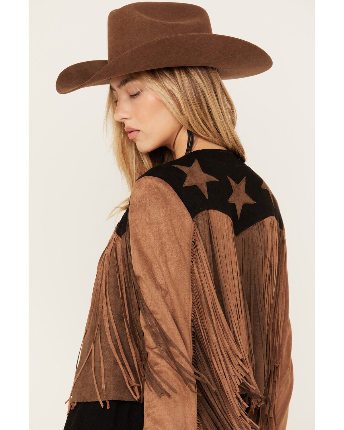 Image #3 - Vocal Women's Star Faux Fringe Jacket, , hi-res