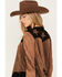 Vocal Women's Star Faux Fringe Jacket, Brown, hi-res