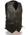 Image #1 - Milwaukee Leather Men's 10 Pocket Side Lace Vest - Tall, Black, hi-res
