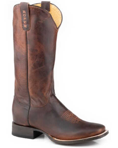 Image #1 - Roper Women's Nova Western Boots - Square Toe , Tan, hi-res