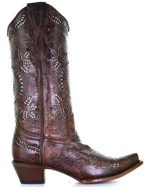 Image #2 - Corral Women's Fango Western Boots - Snip Toe, Brown, hi-res