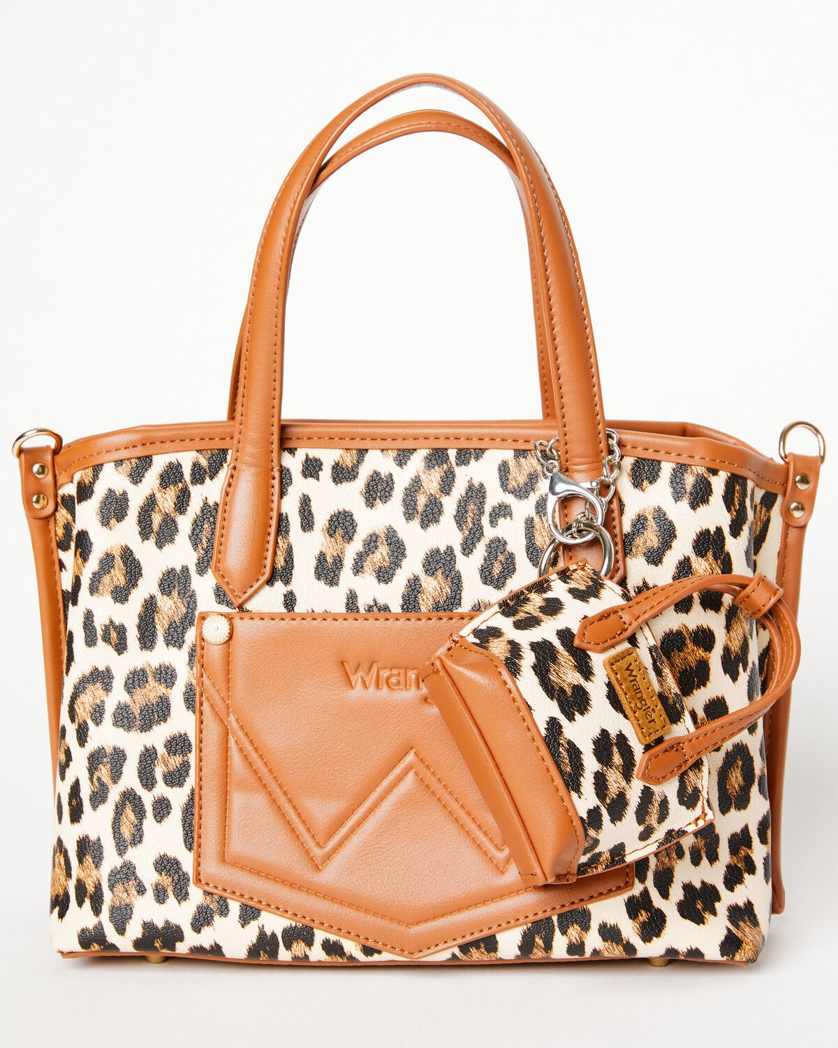 Wrangler X Boot Barn Leopard Print Mini Handbag Charm, Leopard, hi-res
