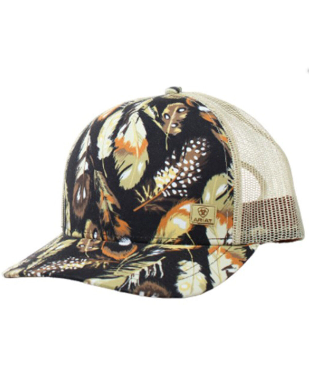 Image #1 - Ariat Women's Feather Print Ball Cap, Multi, hi-res