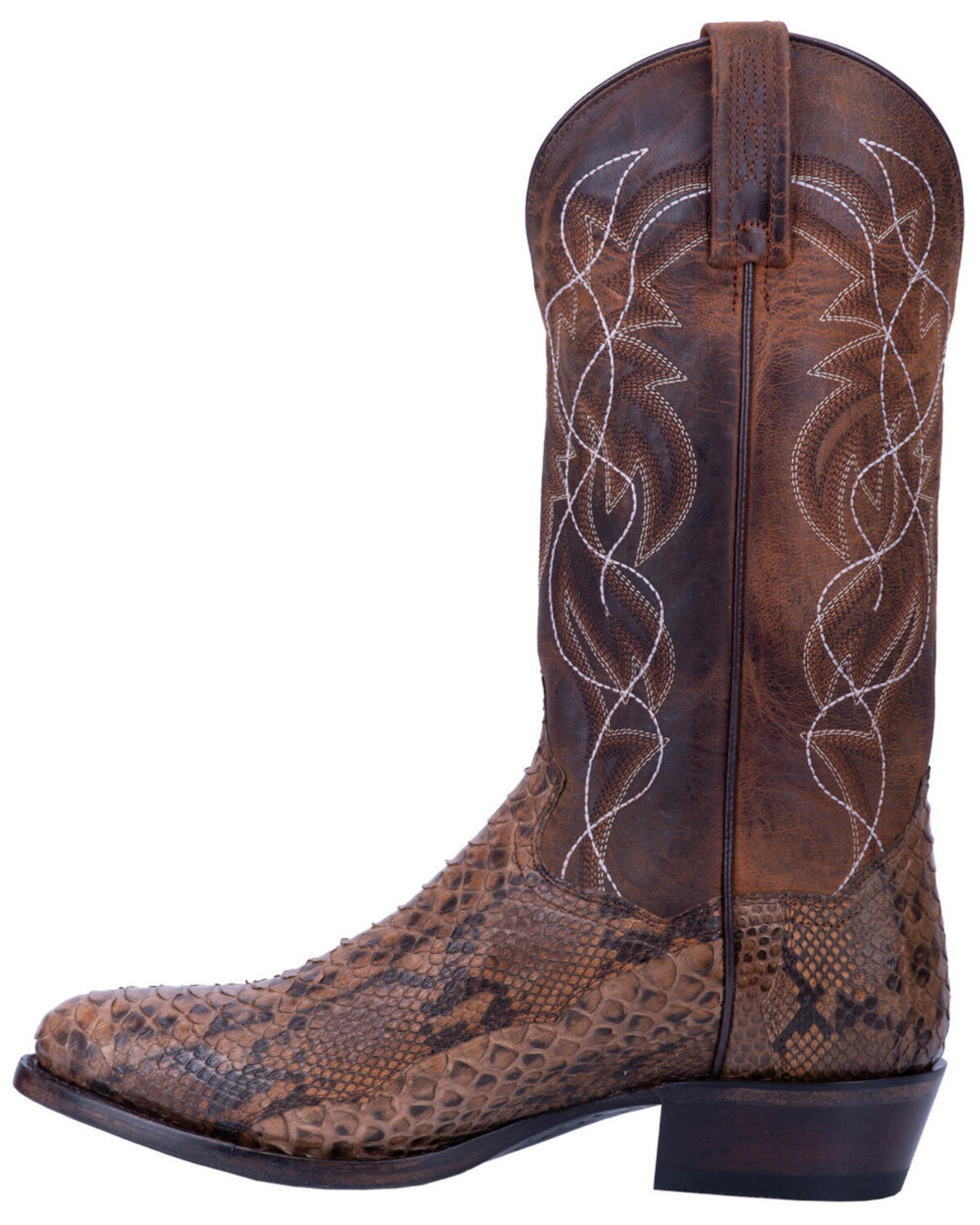 Image #3 - Dan Post Men's Manning Exotic Python Western Boots - Round Toe, Bay Apache, hi-res