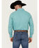 Image #4 - Wrangler 20X Men's Square Geo Print Long Sleeve Snap Stretch Western Shirt, Green, hi-res