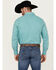 Image #4 - Wrangler 20X Men's Square Geo Print Long Sleeve Snap Stretch Western Shirt , Green, hi-res