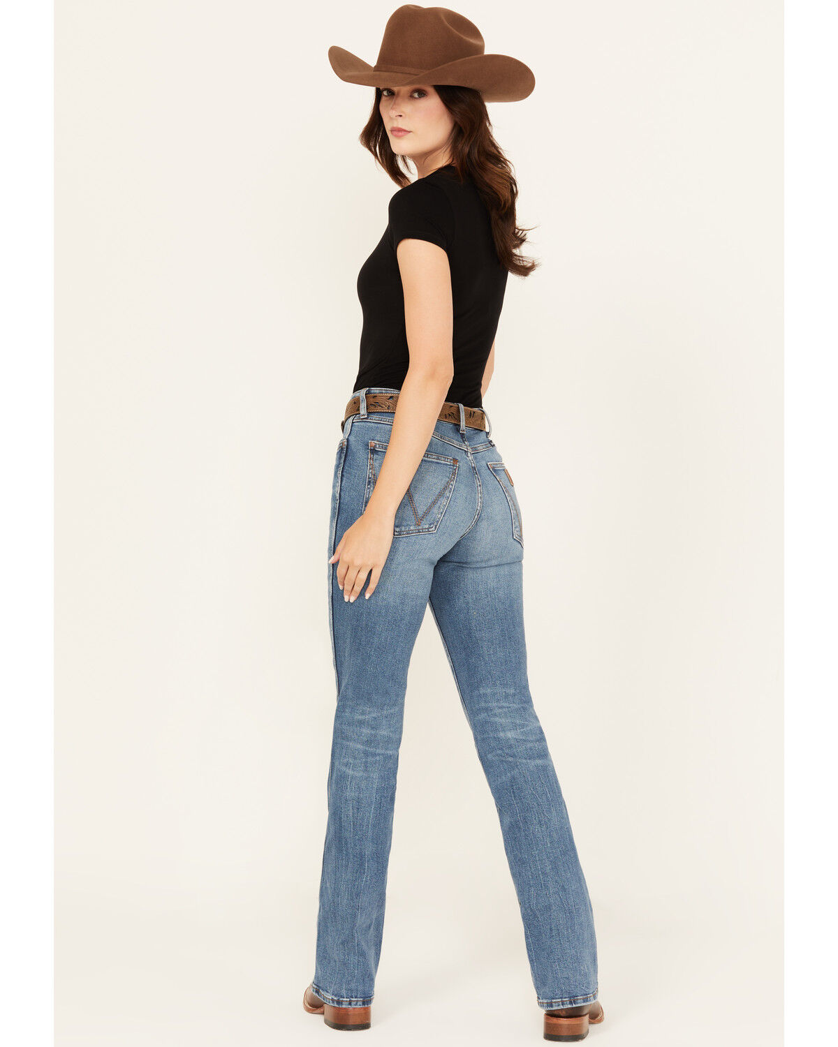 Image #3 - Wrangler Retro Women's Light Wash Kelly High Rise Bootcut Stretch Denim Jeans, Light Wash, hi-res