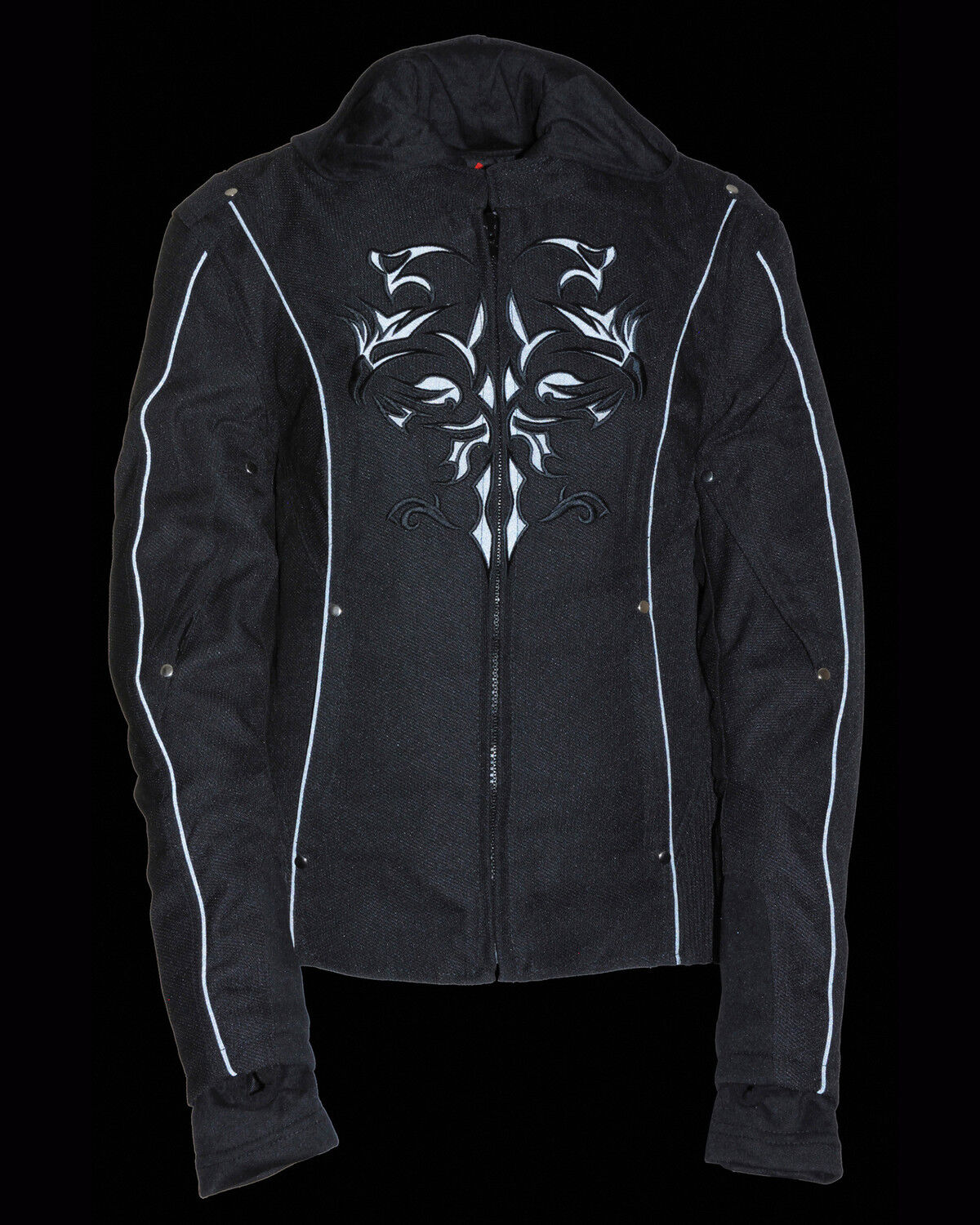 Image #5 - Milwaukee Leather Women's Reflective Tribal 3/4 Textile Jacket - 5X, Black, hi-res