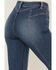 Image #4 - Shyanne Women's Medium Dark Wash High Rise Seam Detail Flare Jeans, , hi-res