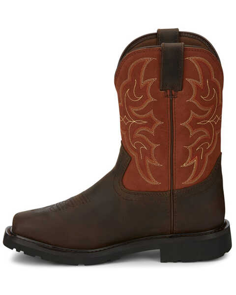 Image #3 - Justin Men's Ricochet Waterproof Western Work Boots - Composite Toe Met Guard, Dark Brown, hi-res