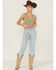 Image #4 - Shyanne Women's Marled Button-Front Cropped Sweater Vest, Dark Green, hi-res