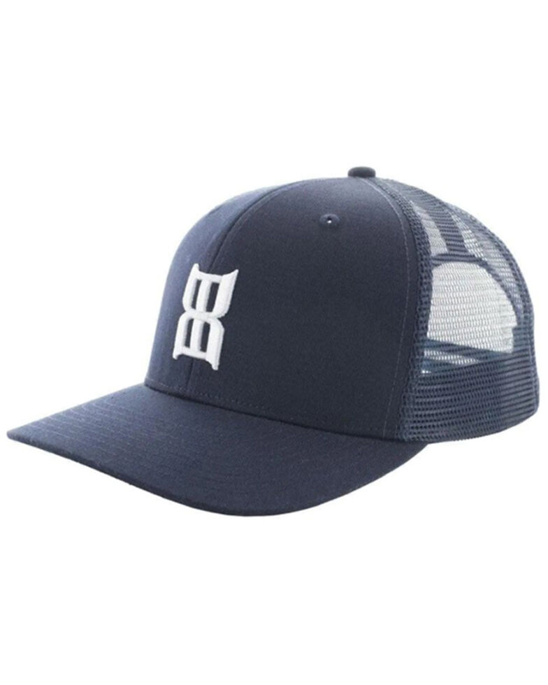 Bex Men's Navy & White Steel Icon Logo Mesh-Back Ball Cap , Navy, hi-res