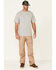 Image #2 - Hawx Men's Solid Light Gray Forge Short Sleeve Work Pocket T-Shirt - Big, Light Grey, hi-res