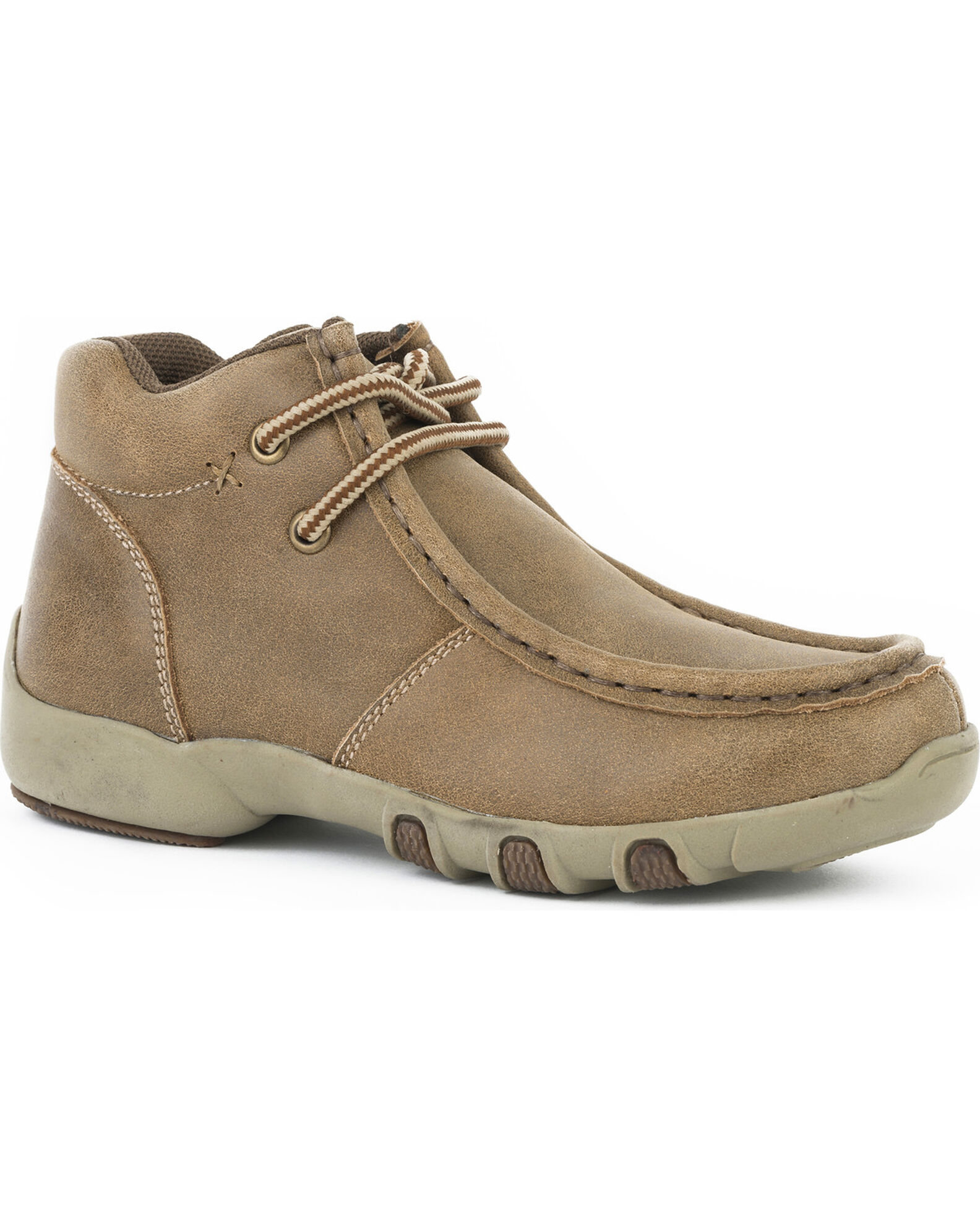 Roper Boys Vintage Leather Chukka Driving Mocs Moc Toe Sheplers
