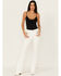 Image #3 - Miss Me Women's Mid Rise Whipstitch Border Pocket Bootcut Stretch Denim Jeans, White, hi-res
