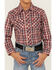 Image #3 - Wrangler Retro Boys' Plaid Print Long Sleeve Snap Western Shirt , Red, hi-res