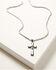Image #2 - Cody James Men's Ornate Cross Necklace, Silver, hi-res