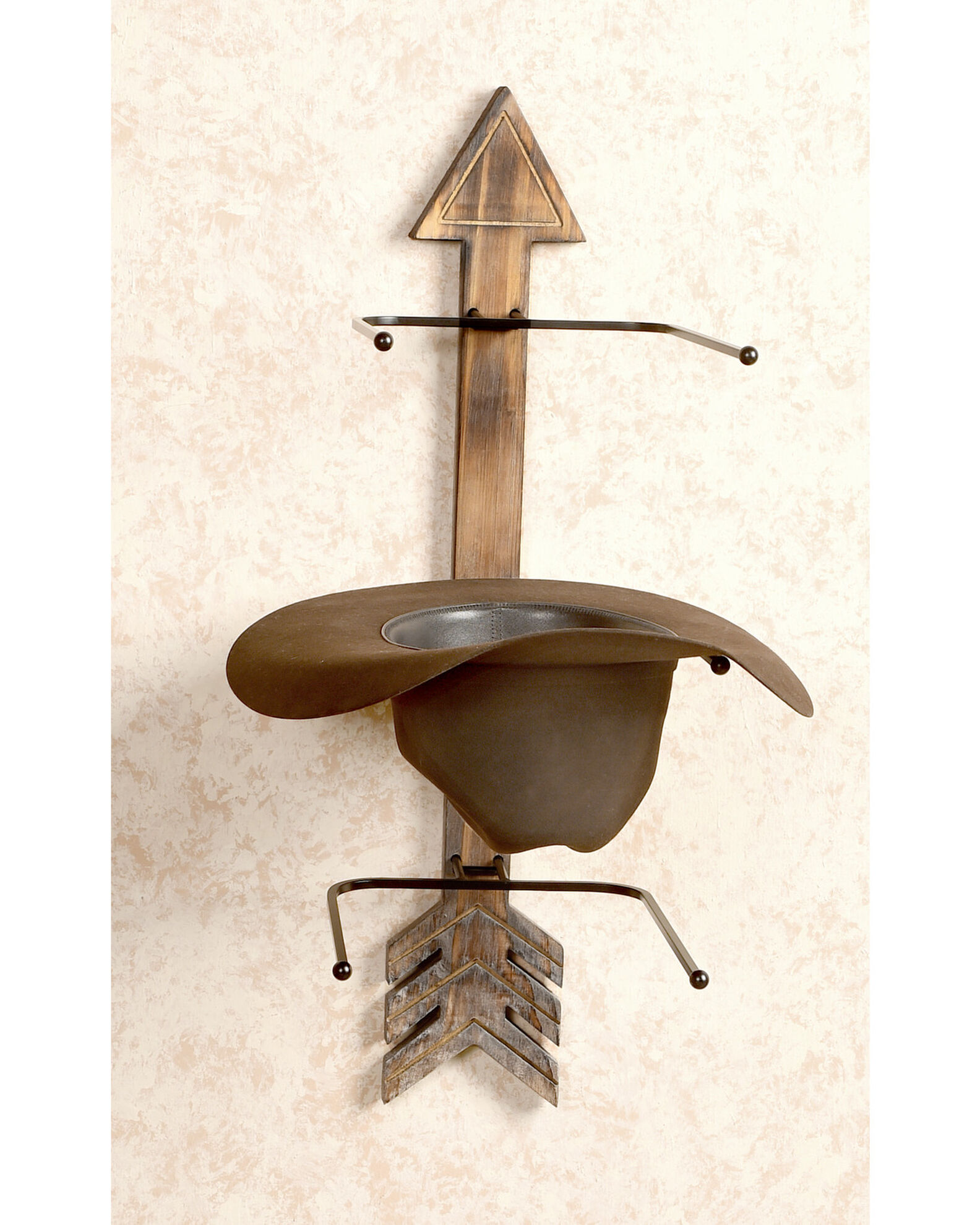 BB Ranch Arrow Wood And Metal Hat Rack Sheplers