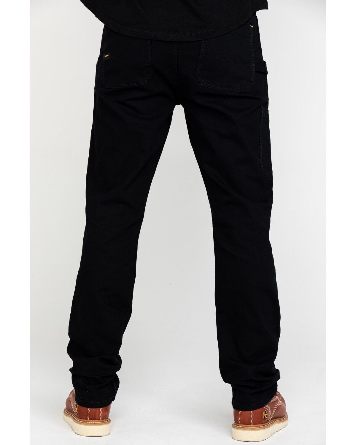 Ariat Men's Black Rebar M4 Made Tough Durastretch Double Front Straight Work Pants - Big, Black, hi-res