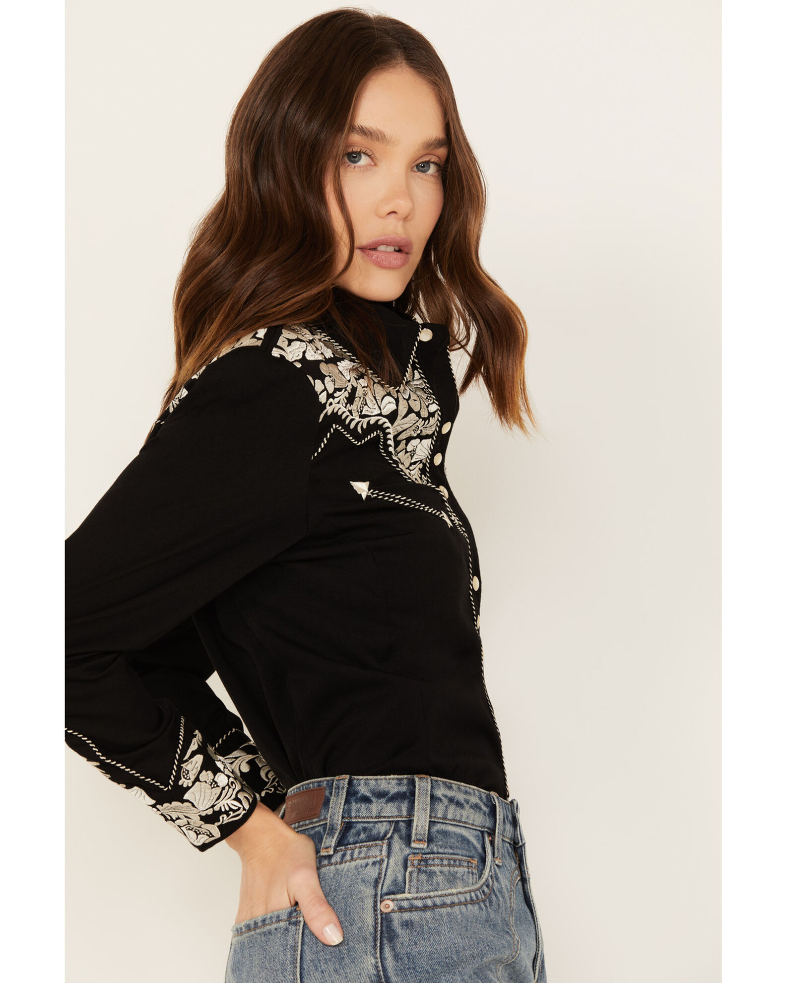 Scully Women s Embroidered Long Sleeve Pearl Snap Western Shirt Sheplers