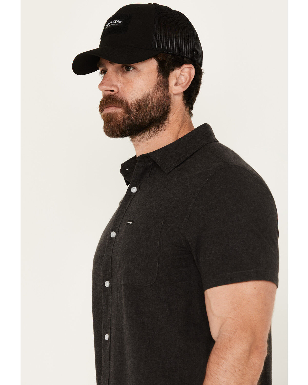 Image #2 - Brixton Men's Charter Short Sleeve Button-Down Shirt, Black, hi-res