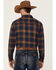 Gibson Men's Peace Large Plaid Long Sleeve Button-Down Western Flannel Shirt , Navy, hi-res