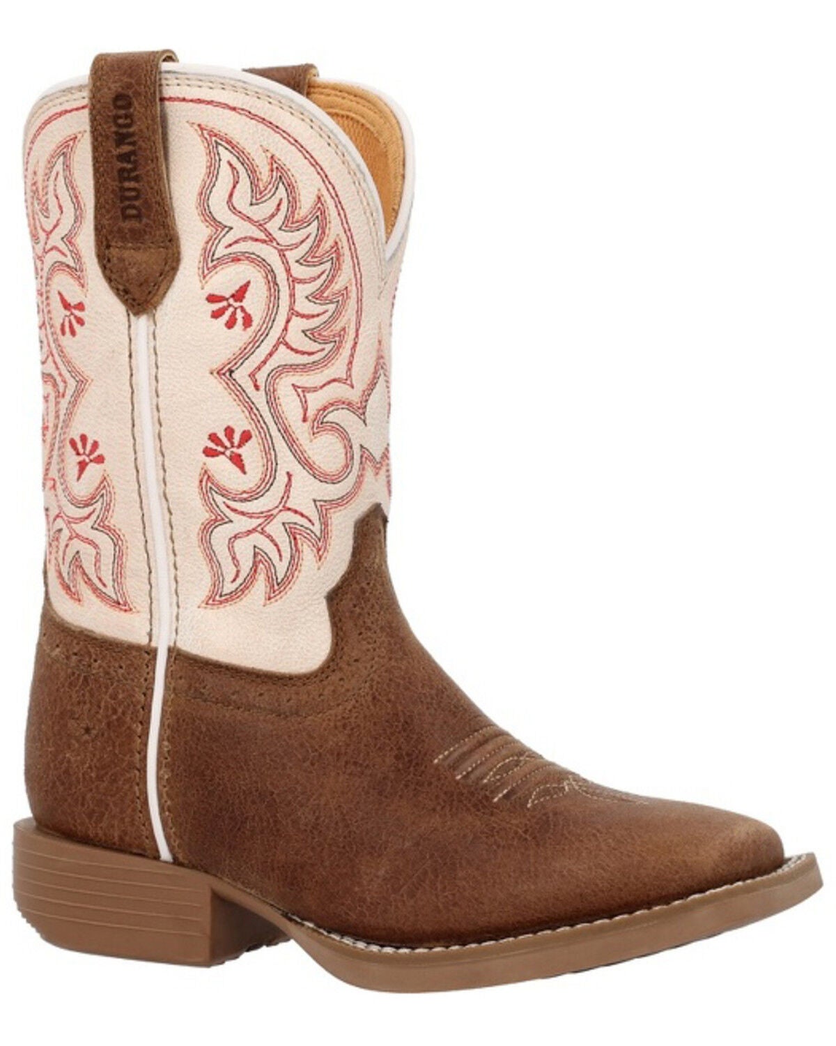 Image #1 - Durango Little Girls' Shyloh Western Boots - Broad Square Toe, Tan, hi-res