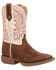 Image #1 - Durango Little Girls' Shyloh Western Boots - Broad Square Toe, Tan, hi-res