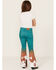 Ranch Dress'n Girls' Cow Print Mid Rise Super Flare Jeans, Jade, hi-res