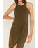 Image #3 - Cleo + Wolf Women's Halter Slit Midi Dress, Olive, hi-res