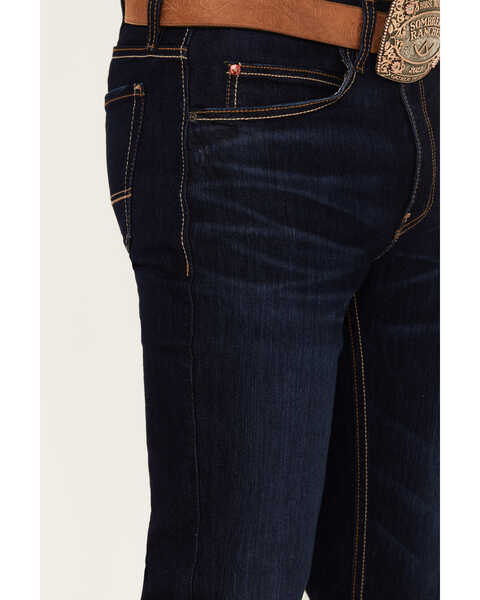 Image #2 - Justin Men's 1879 Dark Wash Modern Slim Stretch Denim Jeans, Dark Wash, hi-res