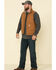 Image #3 - Carhartt Men's Brown Washed Duck Sherpa Lined Mock Neck Work Vest, Brown, hi-res