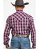 Image #2 - Stetson Men's Cedar Ombre Plaid Long Sleeve Western Shirt, Wine, hi-res
