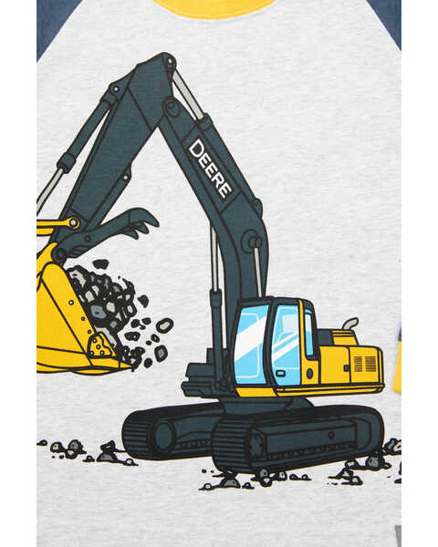 Image #2 - John Deere Toddler Boys' Construction Coming / Going Long Sleeve Graphic T-Shirt , Ash, hi-res