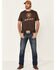 Ariat Men's Liberty USA Digi Camo Logo Short Sleeve T-Shirt , Brown, hi-res
