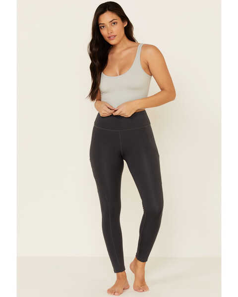 Image #1 - Fornia Women's High Waisted Leggings, Charcoal, hi-res