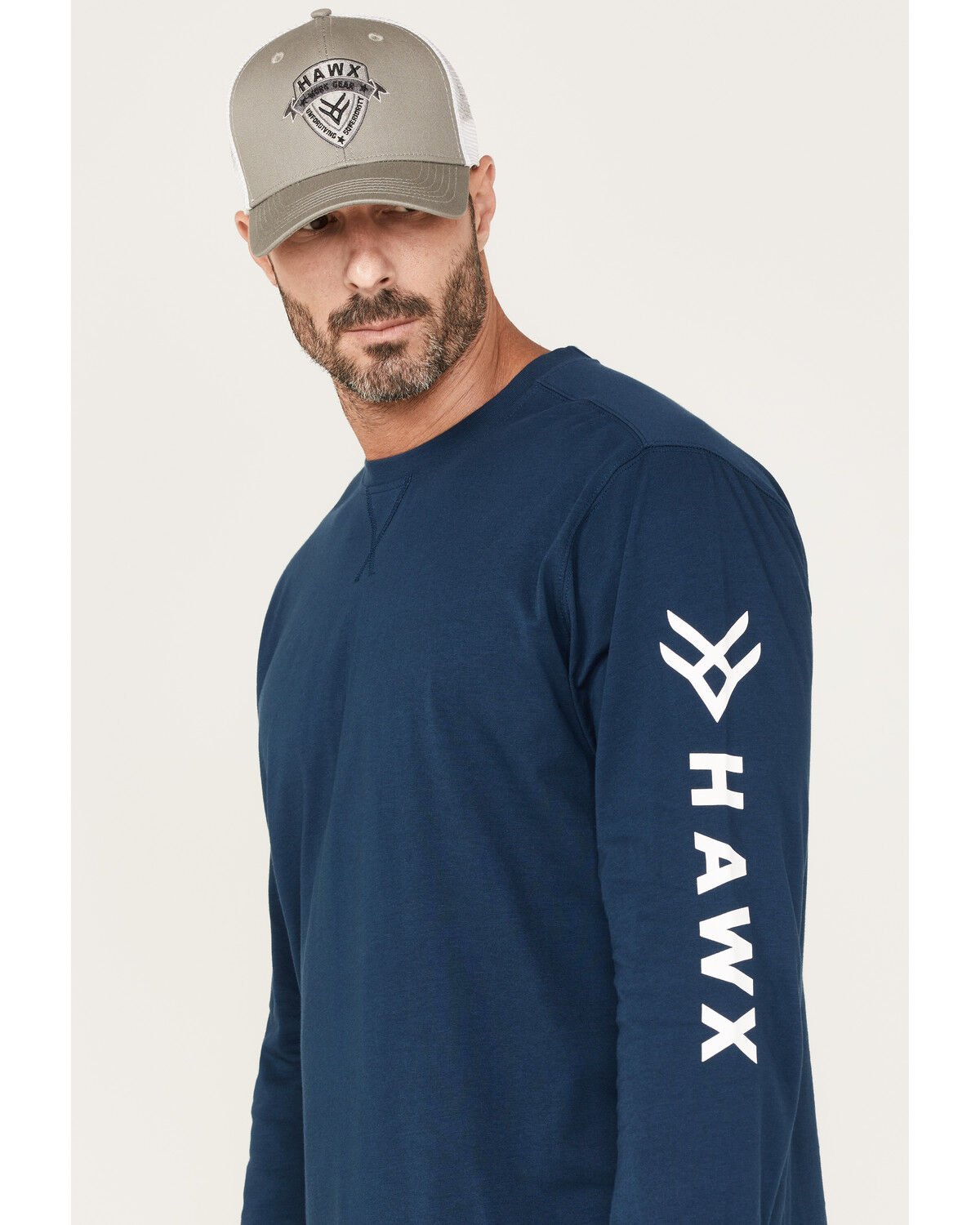 Image #2 - Hawx Men's Logo Graphic Work T-Shirt, Dark Blue, hi-res