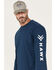 Image #2 - Hawx Men's Logo Graphic Work T-Shirt, Dark Blue, hi-res