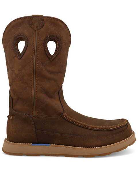 Image #2 - Twisted X Men's Pull-On Wedge Sole Waterproof Work Boot - Soft Toe , Brown, hi-res