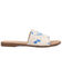 Image #2 - Dingo Women's Metallic Hairon Moo Moo Sandals, Blue, hi-res