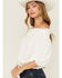 Image #2 - Wild Moss Women's Solid Smocked Off The Shoulder Top, White, hi-res