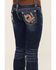 Image #4 - Shyanne Little Girls' Dark Wash Horseshoe Pocket Bootcut Stretch Denim Jeans , Medium Wash, hi-res