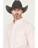Image #2 - Wrangler Men's Bucking Cancer Striped Long Sleeve Button-Down Western Shirt, Pink, hi-res