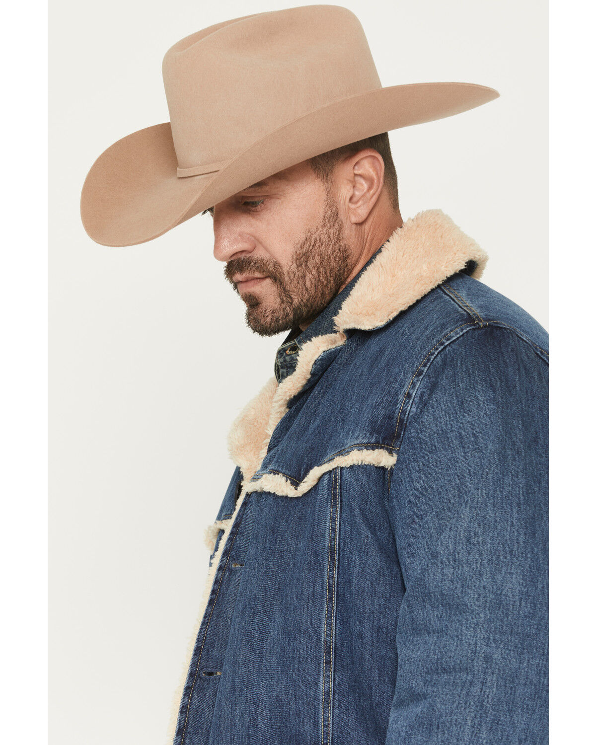 Image #2 - Kimes Ranch Men's Vincent Medium Wash Sherpa Lined Denim Jacket, Medium Wash, hi-res
