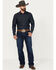 Image #1 - Justin Men's 1879 Medium Wash Stretch Bootcut Denim Jeans, Medium Wash, hi-res